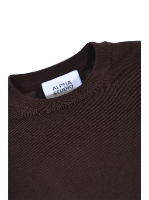 Maglia girocollo slim in lana merinos Moro Alpha studio | AU-3010C1019